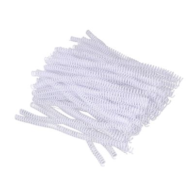 100Pcs 9.5mm Plastic Spiral Binding Coils, 3/8in Diameter, 48 Teeth, 4: Io, 75 Sheet Acity for, Coil S (White)