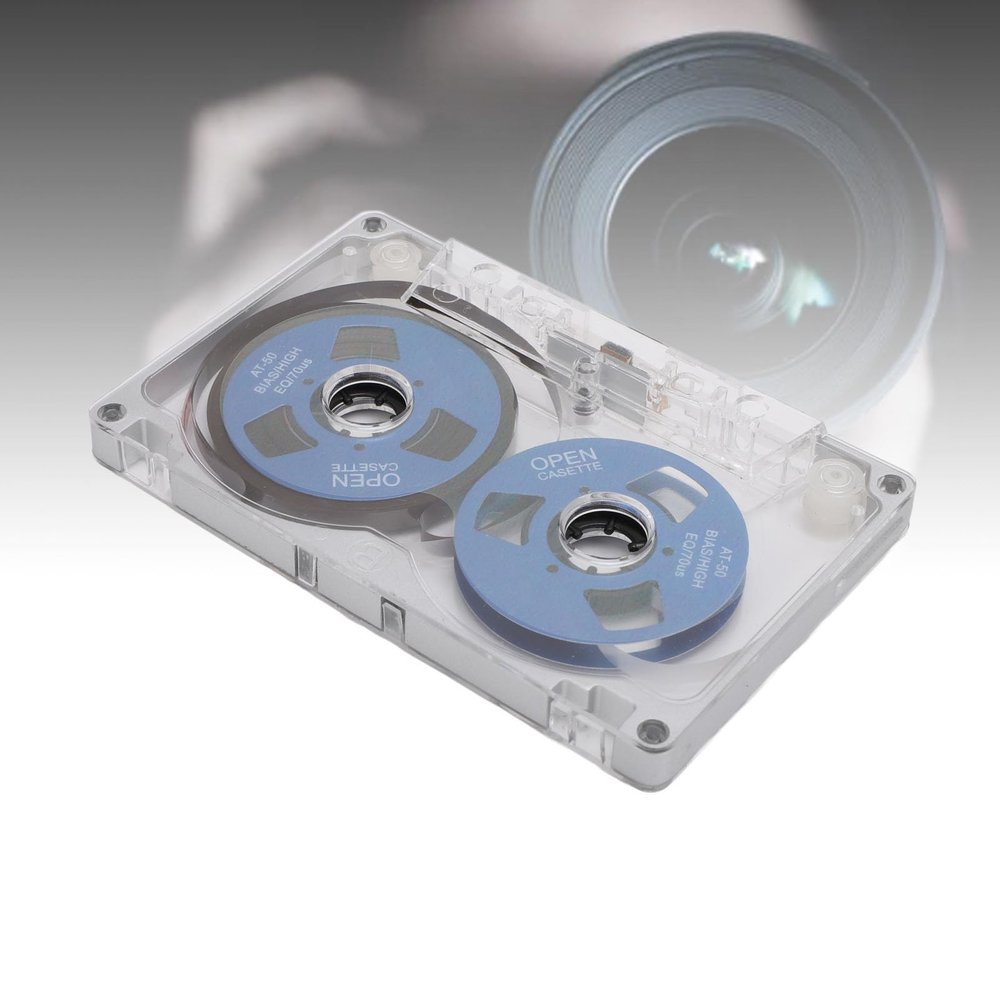 55 Minute Blank Cassette Tape, Reel to Reel Blank Sound Cassette Tape DIY Homemade, Empty Cassette Tape for Music Recording, Aluminum Alloy Shell (Silver Frame Blue Plate)