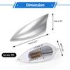 VekAuto Shark Fin Antenna, AM/FM Signal Roof Aerial Universal for Car Auto SUV Truck ABS Material with Adhesive Base Silver Tone view 3