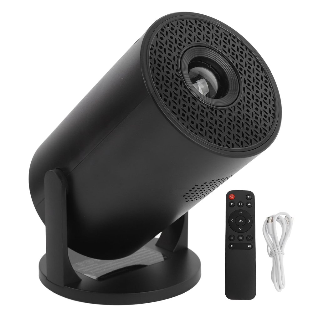 Mini Projector, 1080P Portable Projector with WiFi, 270 Rotation Small Home Theater Projector, Outdoor Movie Projector with Remote Control
