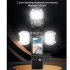3 Action Camera Fill Photography Light, Magnetic Adsorption Design, 3 Color Temperatures & Brightness, USB Charge, Portable with Single & Double Mounting Clips, for 3 view 4