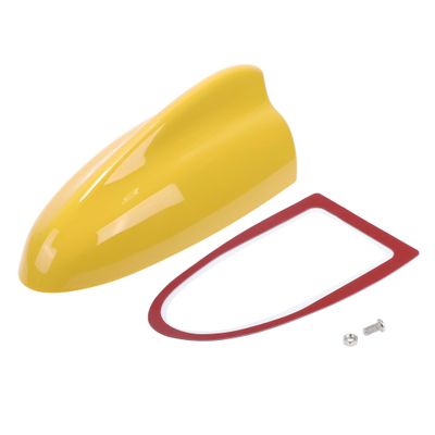 VekAuto Shark Fin Antenna Cover, AM/FM Signal Roof Aerial Universal for Car Auto SUV Truck ABS Material with Adhesive Base Yellow
