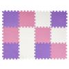 Easy Playhouse Foam Floor Puzzle Tiles - Pink, Purple & White, 12 pcs view 1