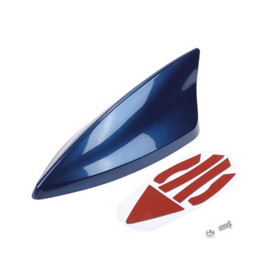 VekAuto Shark Fin Antenna, AM/FM Signal Roof Aerial Universal for Car Auto SUV Truck ABS Material with Adhesive Base Dark Blue