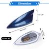 VekAuto Shark Fin Antenna, AM/FM Signal Roof Aerial Universal for Car Auto SUV Truck ABS Material with Adhesive Base Dark Blue view 3