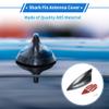 VekAuto Shark Fin Antenna, AM/FM Signal Roof Aerial Universal for Car Auto SUV Truck ABS Material with Adhesive Base Dark Gray view 2