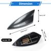 VekAuto Shark Fin Antenna, AM/FM Signal Roof Aerial Universal for Car Auto SUV Truck ABS Material with Adhesive Base Dark Gray view 3
