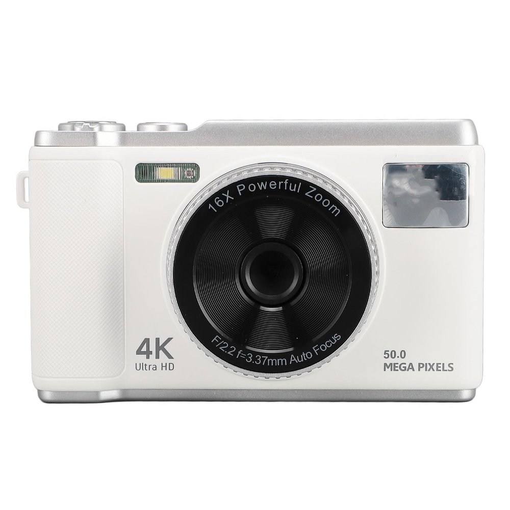 Digital Camera, 50MP 4K Autofocus Digital Point and Shoot Video Camera with Flash, 16X Digital Zoom, Anti Shake Compact Travel Camera with 2.8 Inch Screen for Teens Adult