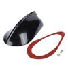 Partuto 1 Pcs Universal Front Shark Fin Antenna Cover Signal Roof Aerial for Car SUV Truck ABS Material with Adhesive Base Pearl Black view 1