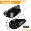 Partuto 1 Pcs Universal Front Shark Fin Antenna Cover Signal Roof Aerial for Car SUV Truck ABS Material with Adhesive Base Pearl Black view 3