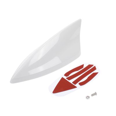 VekAuto Shark Fin Antenna, AM/FM Signal Roof Aerial Universal for Car Auto SUV Truck ABS Material with Adhesive Base White