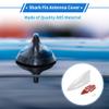 VekAuto Shark Fin Antenna, AM/FM Signal Roof Aerial Universal for Car Auto SUV Truck ABS Material with Adhesive Base White view 2