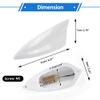 VekAuto Shark Fin Antenna, AM/FM Signal Roof Aerial Universal for Car Auto SUV Truck ABS Material with Adhesive Base White view 3