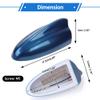 VekAuto Shark Fin Antenna Cover, AM/FM Signal Roof Aerial Universal for Car Auto SUV Truck ABS Material with Adhesive Base Dark Blue view 3
