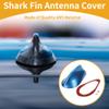 Partuto 1 Pcs Universal Front Shark Fin Antenna Cover Signal Roof Aerial for Car SUV Truck Offroad ABS Material with Adhesive Base Metallic Blue view 2