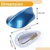 Partuto 1 Pcs Universal Front Shark Fin Antenna Cover Signal Roof Aerial for Car SUV Truck Offroad ABS Material with Adhesive Base Metallic Blue view 3