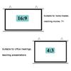 BEVUPAAERE 30 40 50 60 72inch Ceiling Projector Screen Pull Down Portable Movie Screen HD Projection Screen for Home Theater Backyard Office Video Game, Easy Roll Up(50 Inch (16:9)) view 4