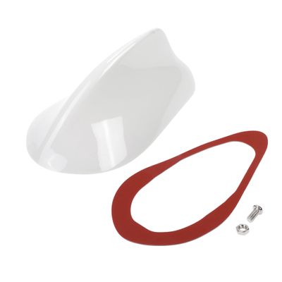Partuto 1 Pcs Universal Shark Fin Antenna Cover Signal Roof Aerial for Car SUV Truck ABS Material with Adhesive Base White