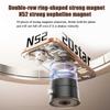 Foldable Portable Vacuum Magnetic Phone Stand, Double-Sided Vacuum Adsorption Car Phone Holder Mount, 360 Vacuum Magnetic Suction Car Phone Mount for Car Mirror Gym(White) view 3
