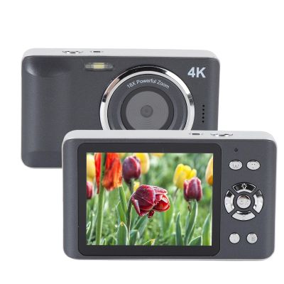 4K Digital Camera, 64MP Vlogging Camera, 18X Digital Zoom Autofocus Digital Point and Shoot Camera with Anti Shake for Teens Adult Beginner, USB Type C, 2.8 Inch Screen (Black)