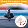 Partuto 1 Pcs Universal Front Shark Fin Antenna Cover Signal Roof Aerial for Car SUV Truck ABS Material with Adhesive Base Pearl White view 2