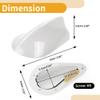 Partuto 1 Pcs Universal Front Shark Fin Antenna Cover Signal Roof Aerial for Car SUV Truck ABS Material with Adhesive Base Pearl White view 3
