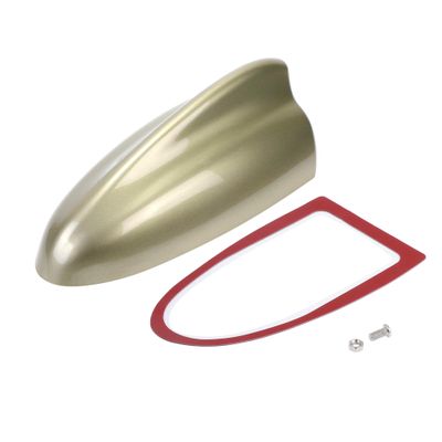 VekAuto Shark Fin Antenna Cover, AM/FM Signal Roof Aerial Universal for Car Auto SUV Truck ABS Material with Adhesive Base Gold Tone