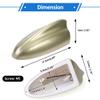 VekAuto Shark Fin Antenna Cover, AM/FM Signal Roof Aerial Universal for Car Auto SUV Truck ABS Material with Adhesive Base Gold Tone view 3