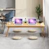 Foldable Laptop Desk,Bamboo Portable Laptop Bed TableSturdy Laptop Stand Tray Table Reading Desk Laptop Bed Table for Reading,Drawing,Writing,Working,Bamboo,Brown Fashionable view 2