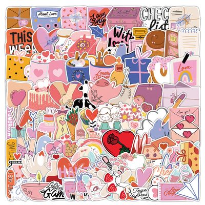 100PCS Summer Fresh Aesthetic Book Stickers, Vinyl Waterproof Romance Floral Stickers for Personalization, Gifts, Laptops, Luggage, Water Bottles, Phones, Scooters, Window Decorations