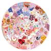 100PCS Summer Fresh Aesthetic Book Stickers, Vinyl Waterproof Romance Floral Stickers for Personalization, Gifts, Laptops, Luggage, Water Bottles, Phones, Scooters, Window Decorations view 2
