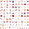 100PCS Summer Fresh Aesthetic Book Stickers, Vinyl Waterproof Romance Floral Stickers for Personalization, Gifts, Laptops, Luggage, Water Bottles, Phones, Scooters, Window Decorations view 3