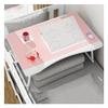 Adjustable Laptop Stand Bed Table,Drawer/Card Slot/Cup Holder/Bracket/Folding Leg Portable Bed Tray Table,Dining Writing Tray Write (Pink 23.6inchs) view 1