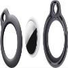 2 Pack Protective Case Compatible with Airtag, Airtag Case Cover Tracker Holder Keyring Silicone Case with Keychain for Keys Bags Luggage Dog Cat Pet Collar, view 2