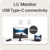 LG 27U631A-B 27-inch QHD (2560 x 1440) IPS Computer Monitor, 100Hz, 5ms, HDR10, Reader Mode, Flicker Safe, HDMI, USB Type-C 15W PD, Black view 3