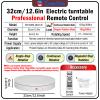 12.6In Remote Motorized Electric Turntable Rotating Display Stand Rotating Platform Photography Turntable motorized lazy susan base giratoria para for Photography,3D Scanner,(Load Range:88~300lbs) view 2