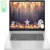 HP 17.3" Touchscreen Business & Student Laptop Computer, 64GB RAM 2TB SSD, AMD Ryzen 5, 1600 x 900 Display, Windows 11, PLUSERA Earphones, Silver view 1