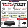 15.8In Remote Motorized Electric Turntable Rotating Display Stand Rotating Platform Photography Turntable motorized lazy susan base giratoria para for Photography,3D Scanner,(Load Range:132~400lbs) view 2