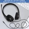 XOSDA 2 Pack Bulk Headphones with Microphone for Classroom Kids, On-Ear Wired Computer Headset with Rotating Mic for School Students K-12 Chromebooks PC Laptop Office Meetings view 4