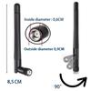 KHIYQILO WiFi Antenna Dual Band 2.4GHz 5.8GHz MIMO 3dBi RP-SMA Connector Set of 2 Antenna for WLAN Router Wireless Network Card Security IP Camera Video Surveillance Monitor Bluetooth Antenna view 2