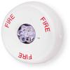 ELSTWC Pack of 10 Lens Strobes, White; Fire Lettering; Clear Lens; LED; Ceiling Mounting; Indoor; 15/30/75/110/150/177 cd; 24V; Low-Profile Design; Mounting Plate Included view 2