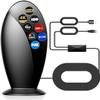 Amplified Indoor Outdoor Digital TV Antenna - Powerful Best Amplifier Signal Booster Wide Range Support 8K 4K Full HD Smart and Older Tvs with Coaxial Cable (E) view 1