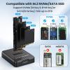 10 Gbps High-Speed NVMe & SATA M.2 SSD M Key B+M Key Reader Writer Adapter Dock Station view 4
