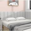 3D Kids Anti-Collision Wall Stickers, Thicken Tatami Nursery Wall Stickers, Peel and Stick Headboard, Upholstered Wall Panels for Bedroom Dojo Play Room,Light Grey,30x60cm 5 PCs view 1