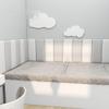 3D Kids Anti-Collision Wall Stickers, Thicken Tatami Nursery Wall Stickers, Peel and Stick Headboard, Upholstered Wall Panels for Bedroom Dojo Play Room,Light Grey,30x60cm 5 PCs view 3