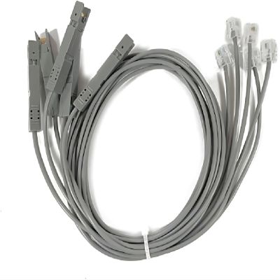 5Pcs 110 Test Head to RJ11 Cable, 1m Voice Test Cord for 110 Phone Line Telecom Wire Alligator Clip