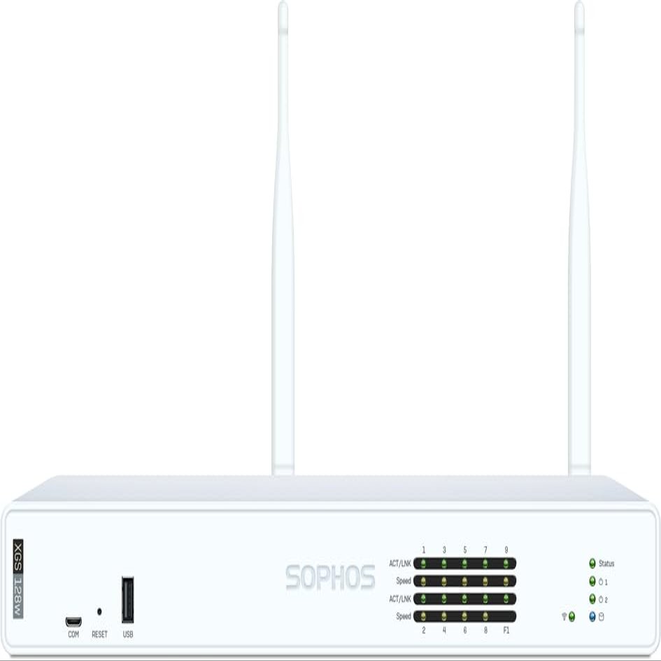 Sophos XGS 128W (Gen2) Wireless Security Appliance (XW128Z00ZZPCUS) | 9 x 2.5 GE Ports + 1 SFP | Wi-Fi 6, Enterprise-Grade Security, SD-WAN, Centralized Cloud Control (Hardware Only)