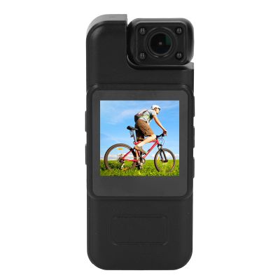 ciciglow Body Worn Camera, 4K Body Video Camera with Clip, 180 Degree Rotatable Lens, Small Portable Wearable Camcorder with 1.54 Inch Color Screen, Motion Detection, Loop Recording
