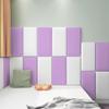 3D Kids Anti-Collision Wall Stickers, Thicken Tatami Nursery Wall Stickers, Peel and Stick Headboard, Upholstered Wall Panels for Bedroom Dojo Play Room,Purple,30x60cm 2 PCs view 1