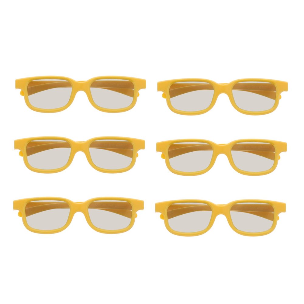 Toyvian 6pcs 3D Movie Viewing Glasses 3D Cinema Glasses Plastic 3D Eyewear Theater 3D Movie Glasses for 3D Movies Computer Screens Game